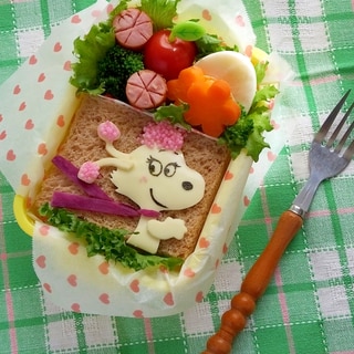 キャラ弁☆スヌーピーのGFフィフィのお弁当♪